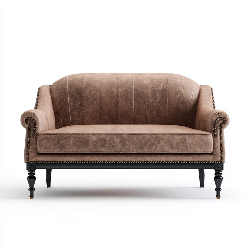 2-Sitzer-Sofa Lederoptik 150x80x85 cm - Braun - Klassisches Design