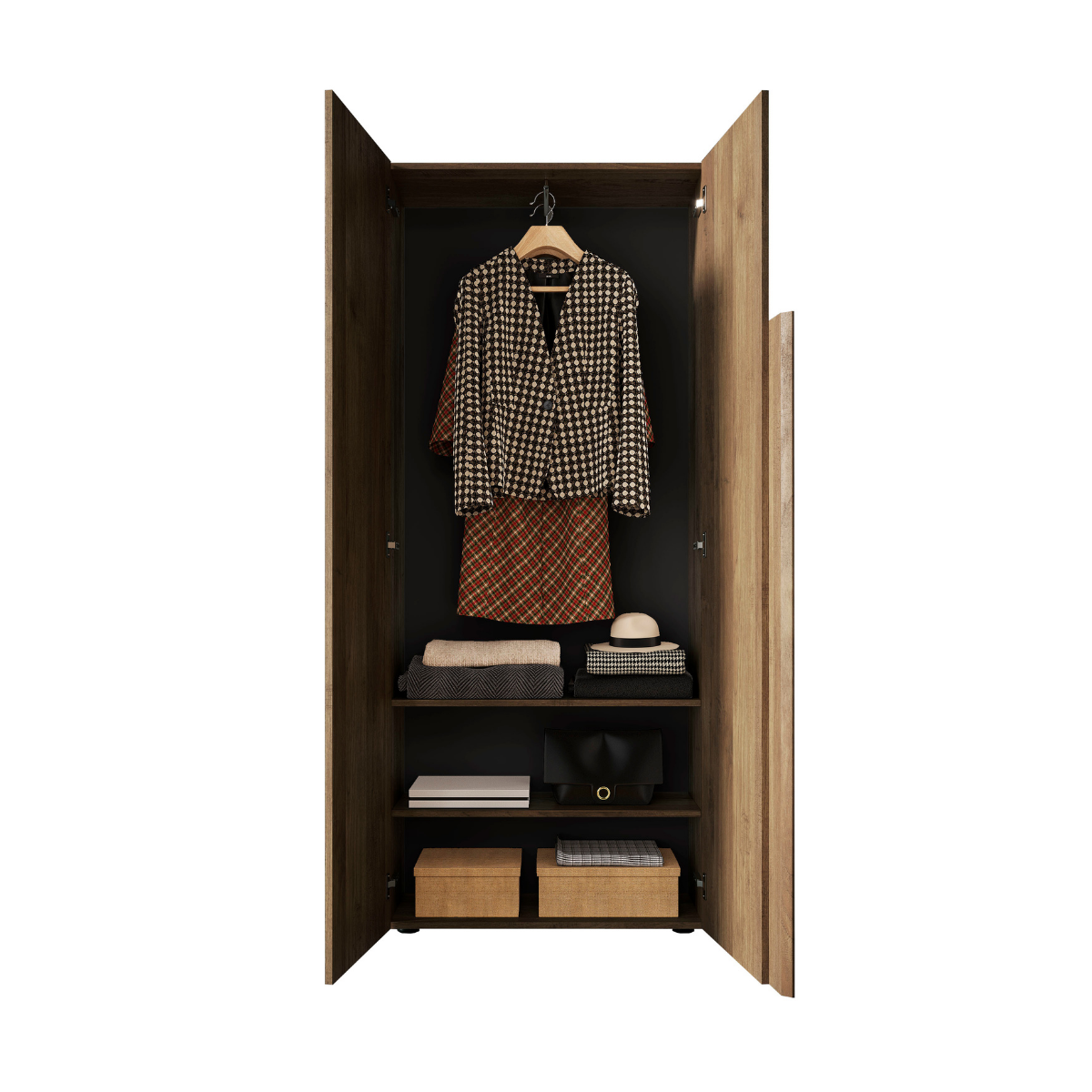 Calicosy - JUPITER Garderobe - B78 cm - Bruin