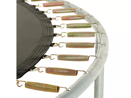 Trampoline rond Bleu Ø360cm avec filet, échelle, bâche et kit ancrage