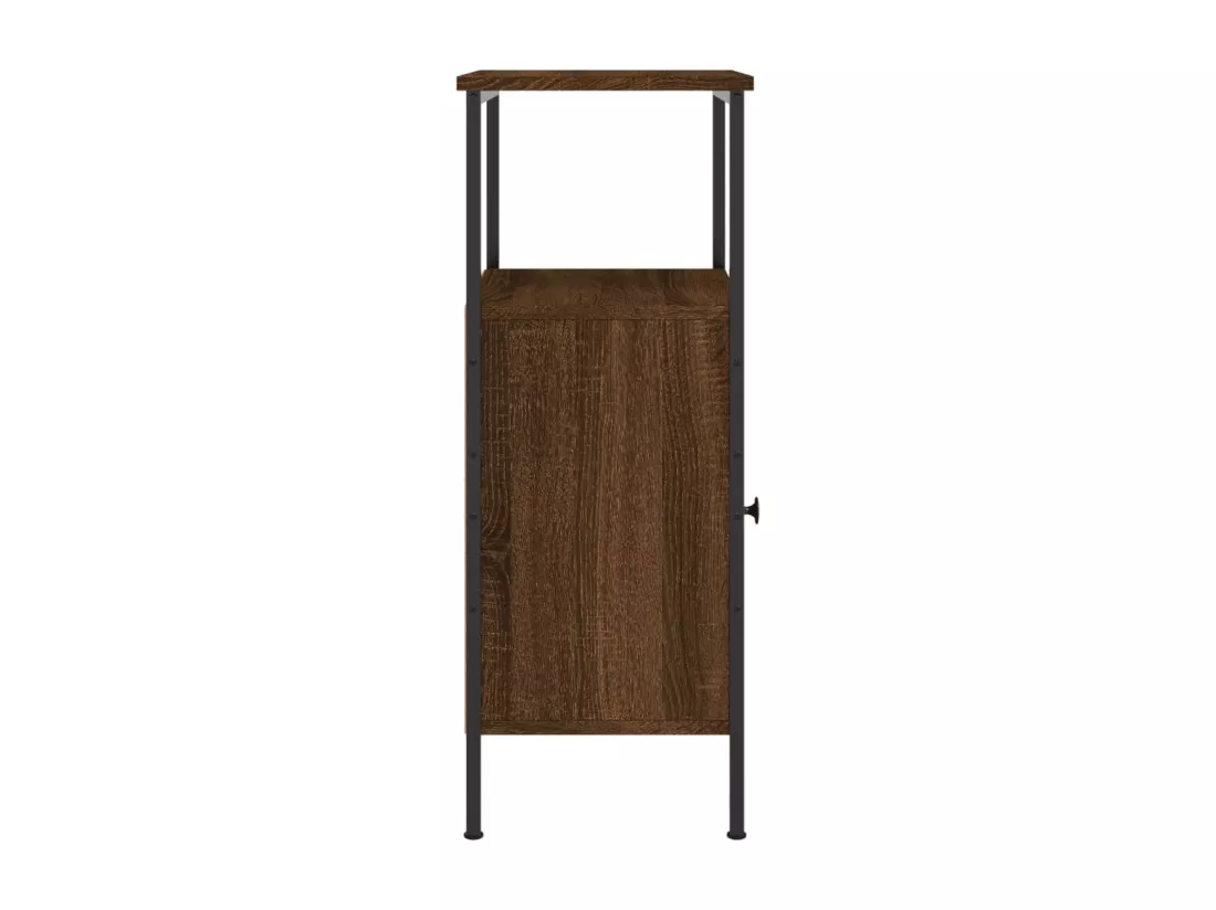 Table de chevet chêne marron 41x31x80 cm bois d'ingénierie