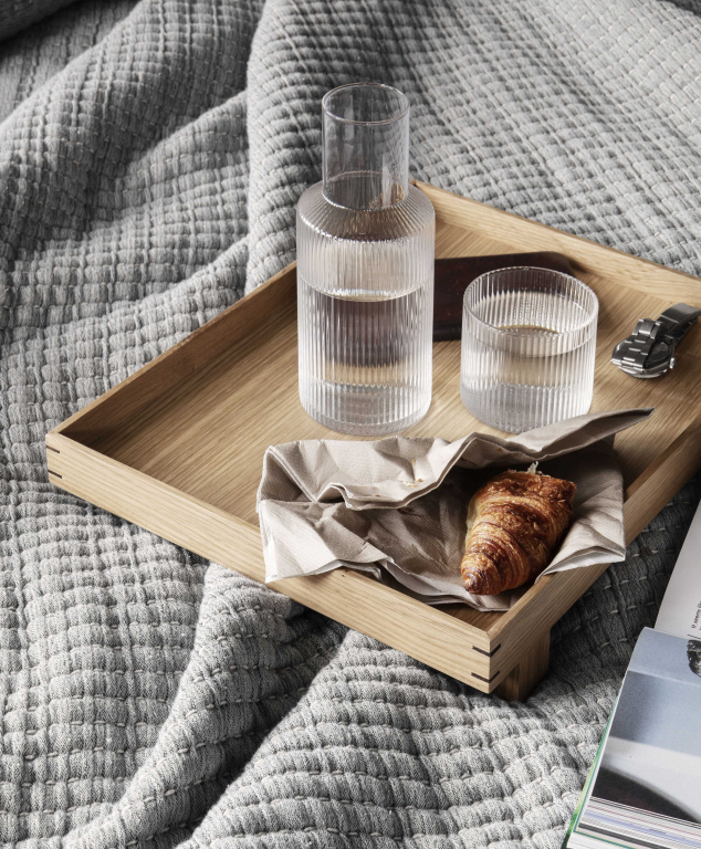 Ferm Living Ripple karaf glazen set small Clear