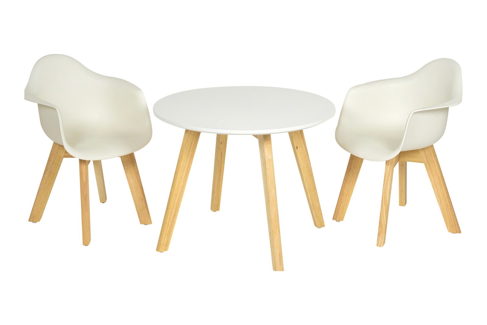 Kodomo Barnebord Barnebord i MDF/gummitre. Hvit 60x60x48 cm. Kombiner med Kodomo barnestol (selges separat).