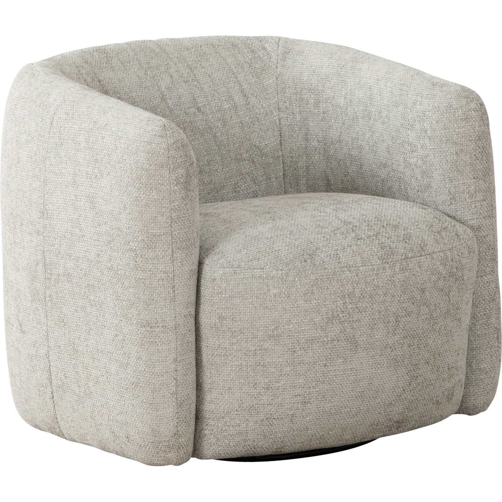 Sessel Alken, Stoff hellgrau, drehbar