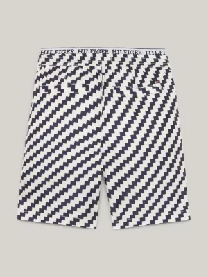 Shorts Relaxados com Listras Irregulares