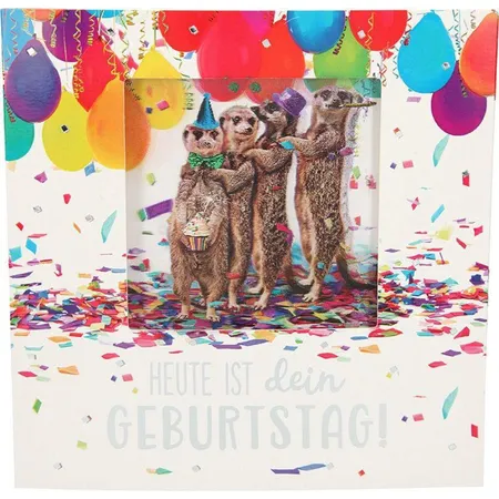 Depesche 3D Klappkarte mit Musik und Licht, Glückwunsch-Karte zum Geburtstag