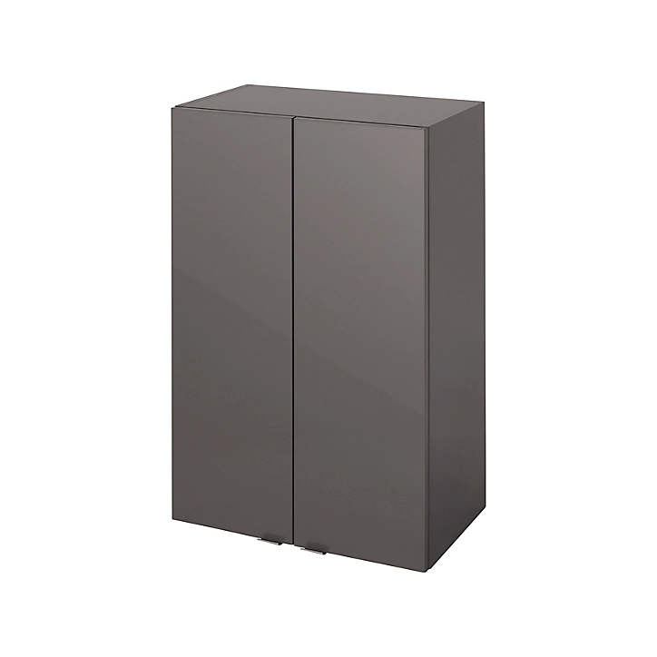Armoire de salle de bains GoodHome Imandra gris taupé L.60 x H.90 x P.36 cm