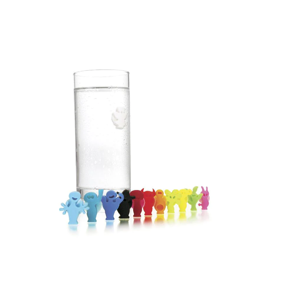 Boite 12 marque-verres fantaisie Vacuvin