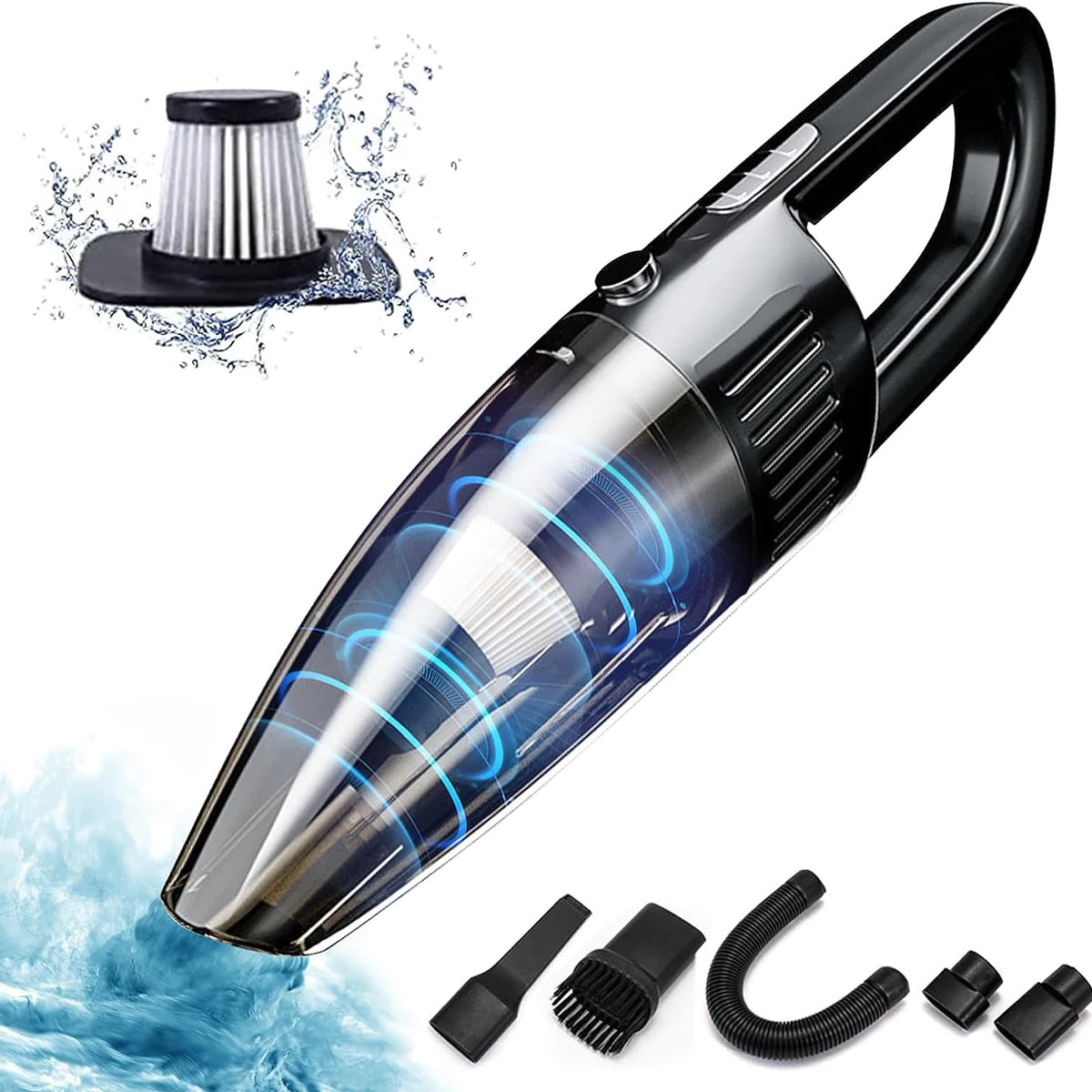 Aspirateur de table sans fil rechargeable 9000PA noir Vendos85