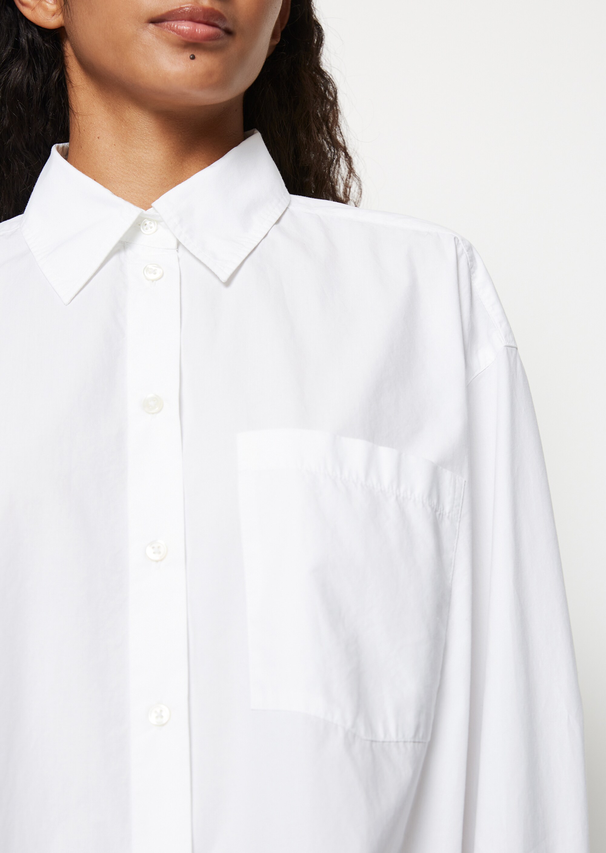Boyfriend-Bluse relaxedaus Organic Cotton-Popeline