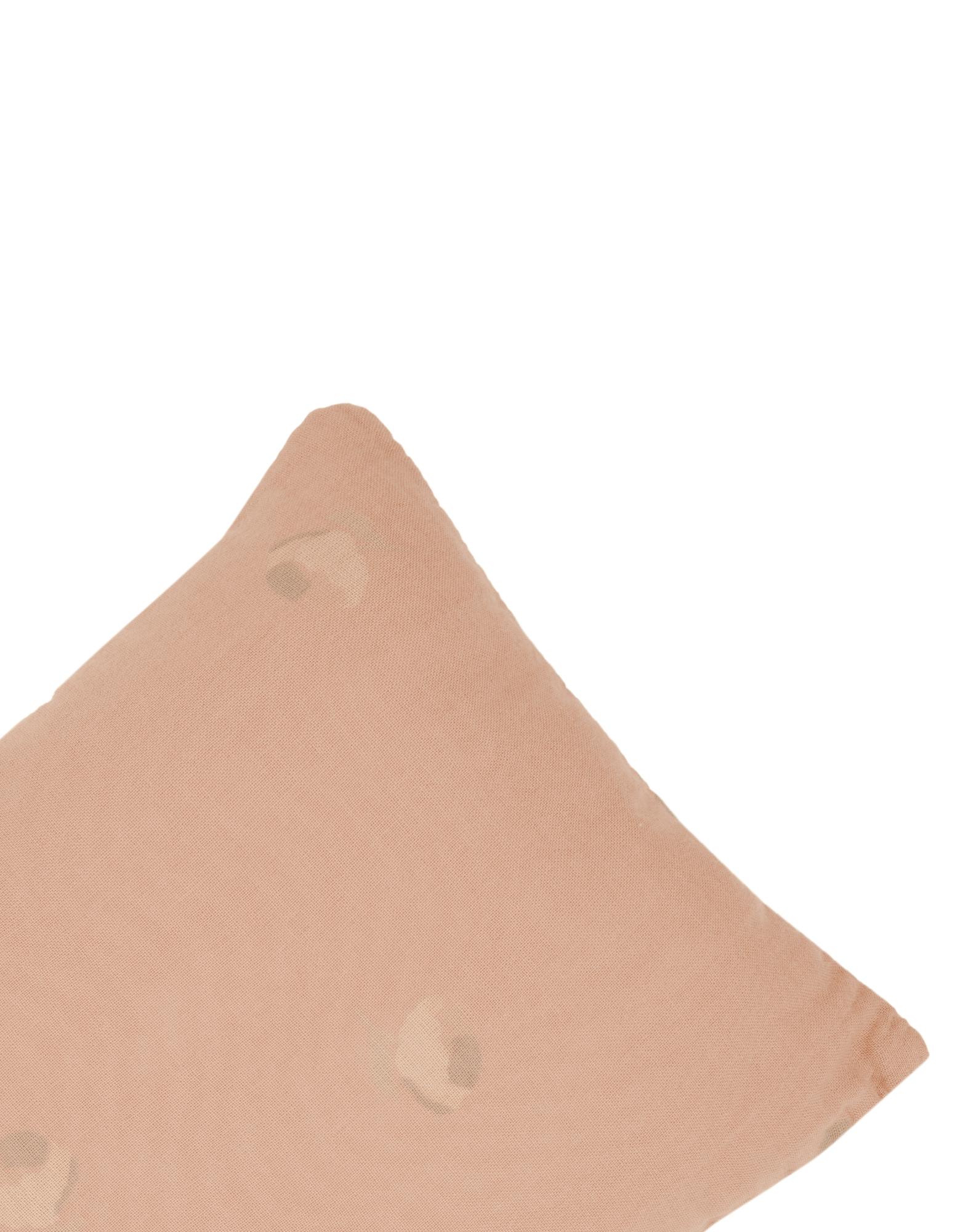Coussin wabi-sabi rectangulaire en double gaze de coton lavé | Rose