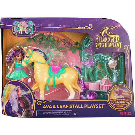Unicorn academy Ava og Leaf dukke og hest