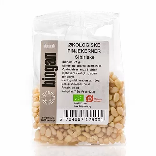 Biogan Sibiriske Pinjekerner Ø - 75 gram