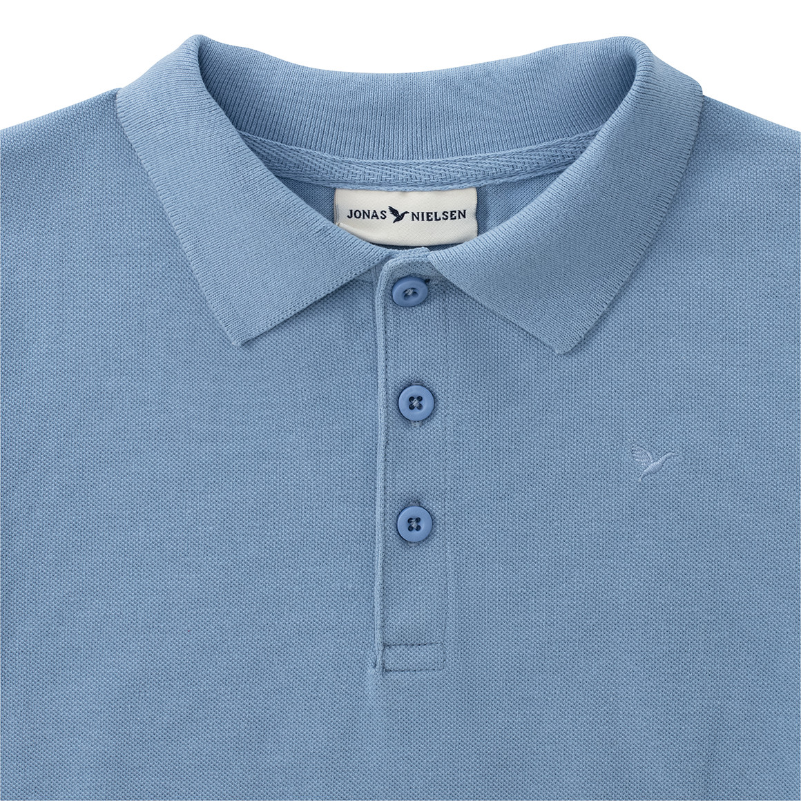 Jonas Nielsen Jungen Poloshirt in Pique-Struktur hellblau