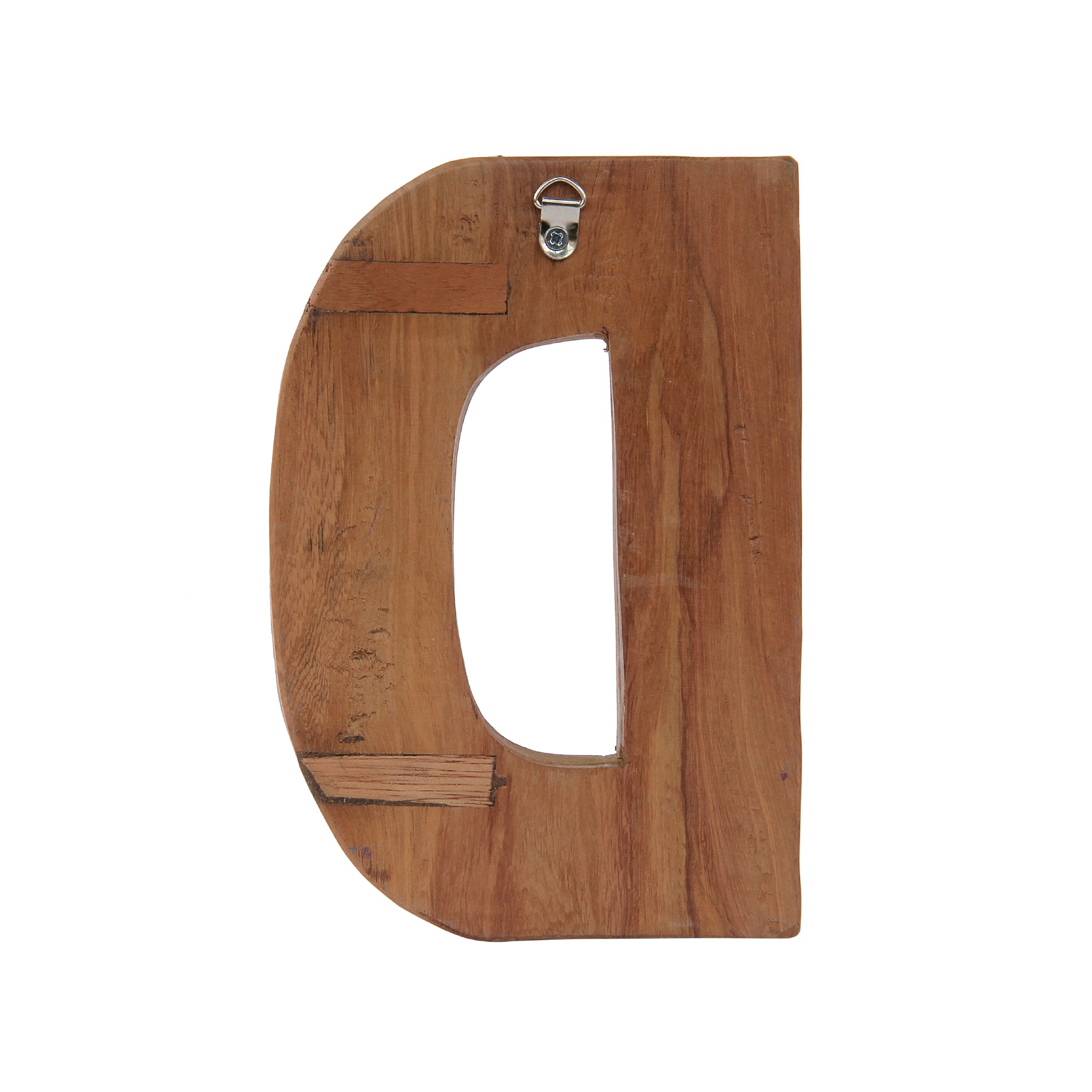 Holzbuchstabe 'D', mehrfarbig, T 2,5 cm, B 13 cm, H 19 cm von fischer's lagerhaus