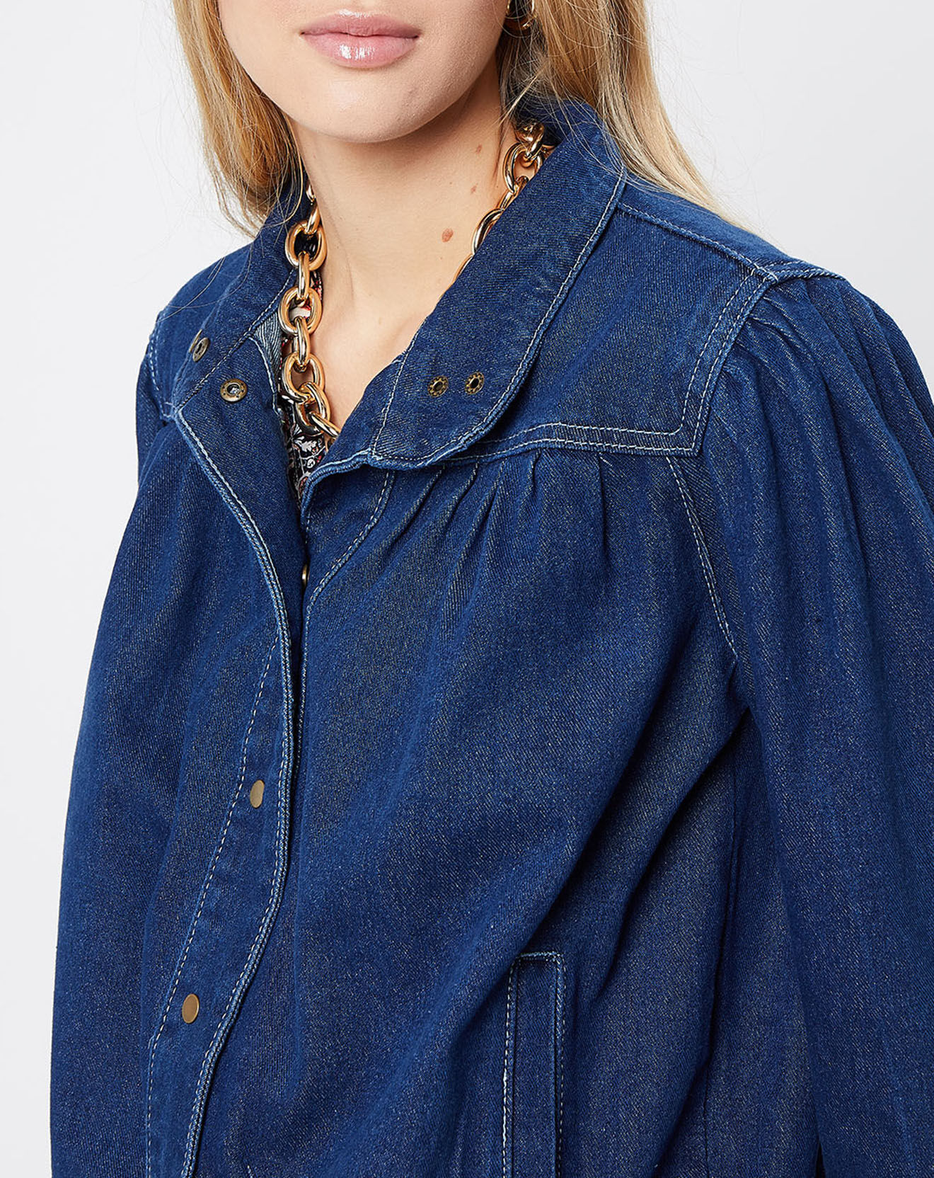 Molly Bracken Blouson en jean bleu