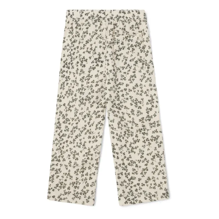 garbo&friends Pantalon Trèfles Mousseline de Coton Enfant | Ecru