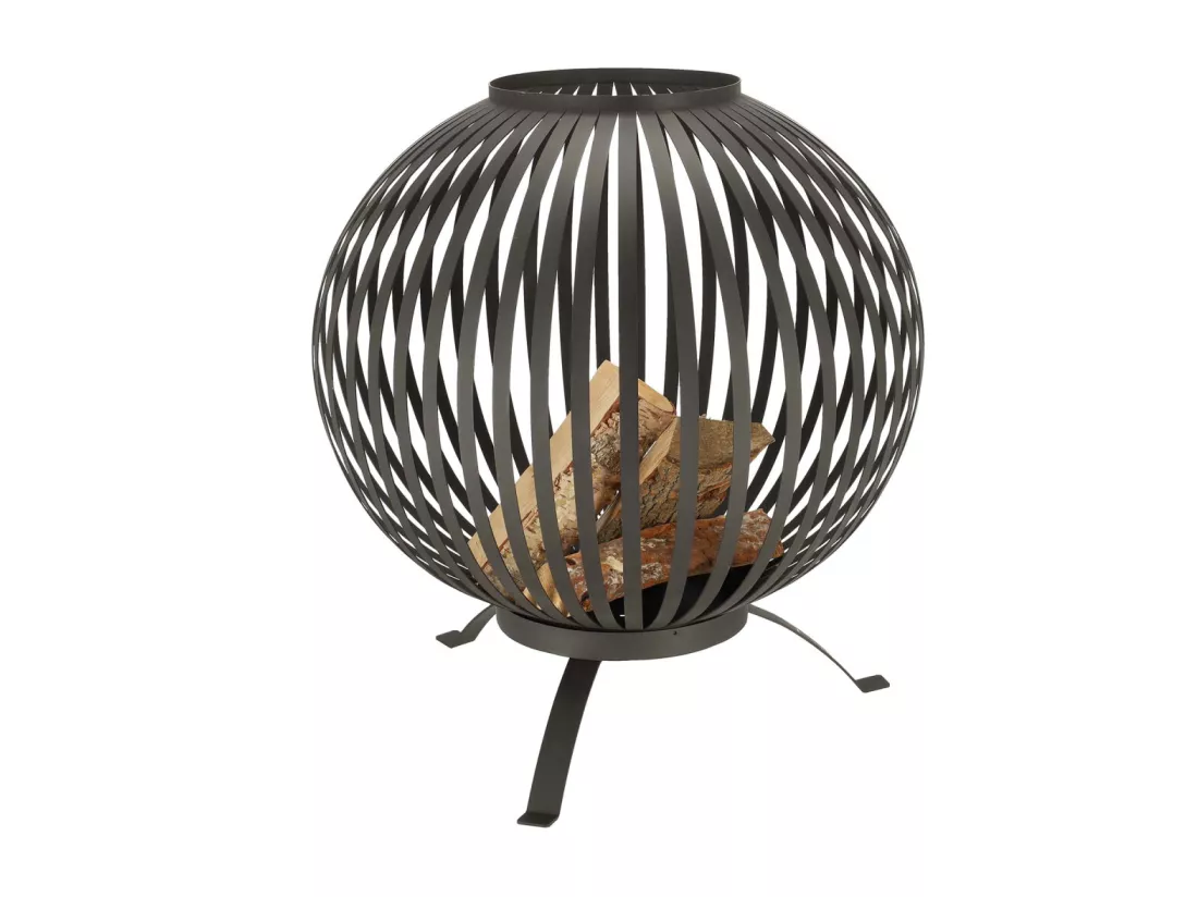 Brasero design en acier ajouré 60 x 66 cm