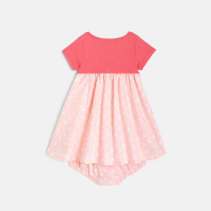 Robe effet 2 en 1 avec bloomer rose bébé fille Rose