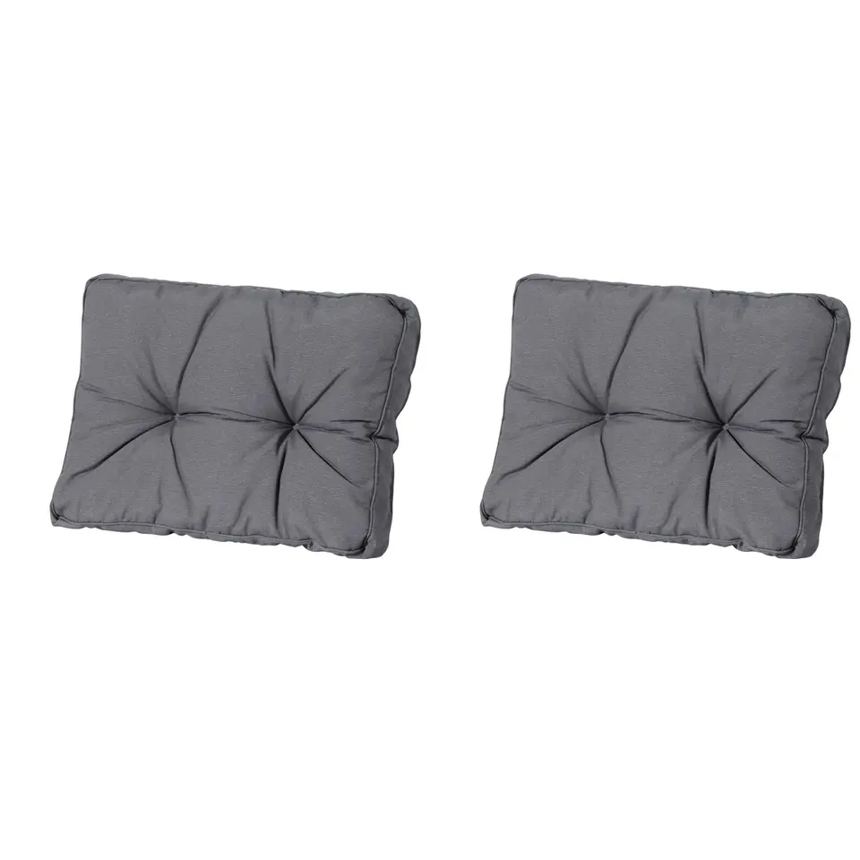 Madison - Florance Zitkussen Panama grey - Ca. 43x60 cm - Set van 2