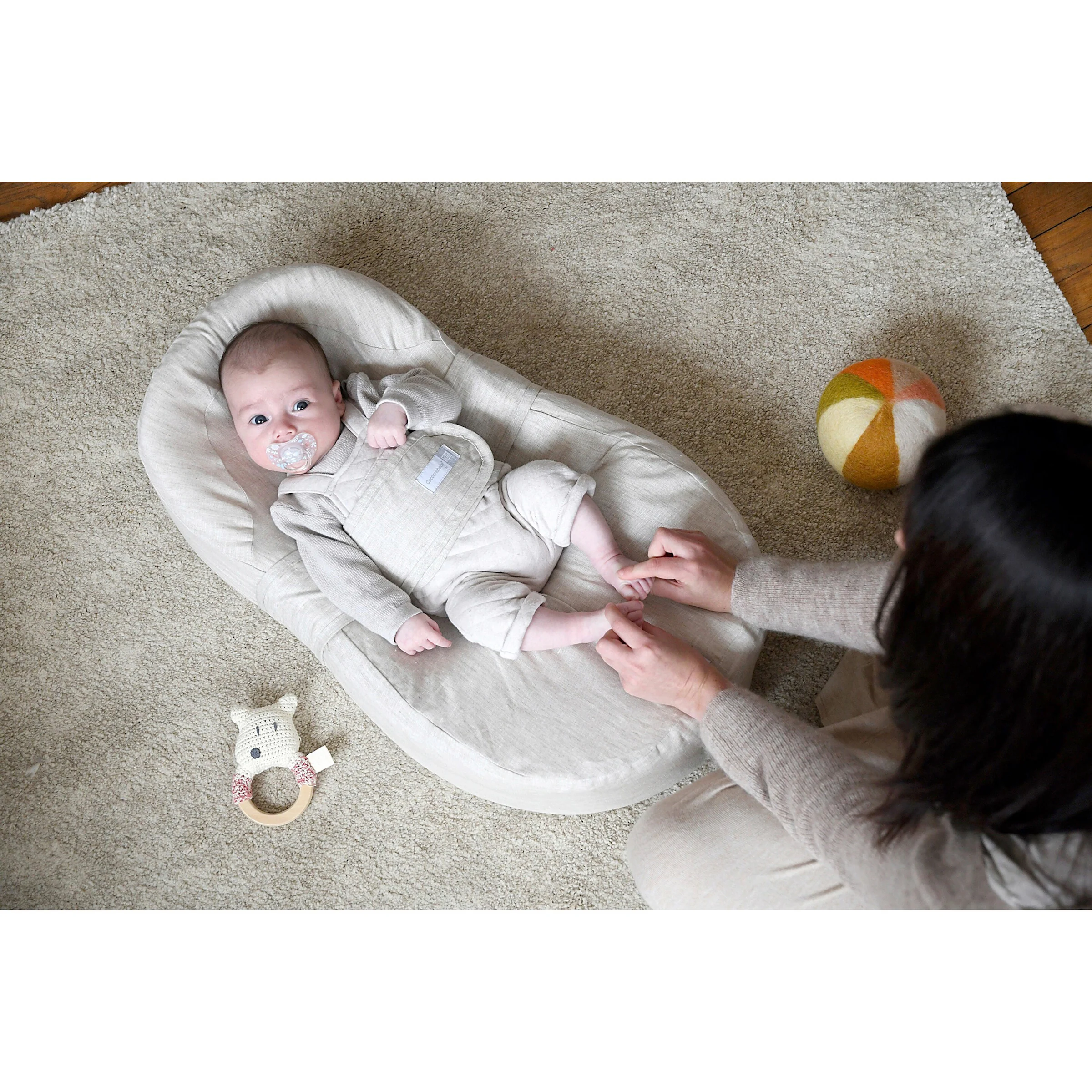 RED CASTLE Kuschelnest Cocoonababy Leinen naturell