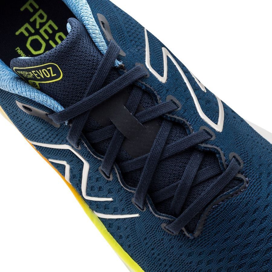 New Balance Chaussures de Running Fresh Foam Evoz V3 - Bleu Marine/Blanc/Jaune