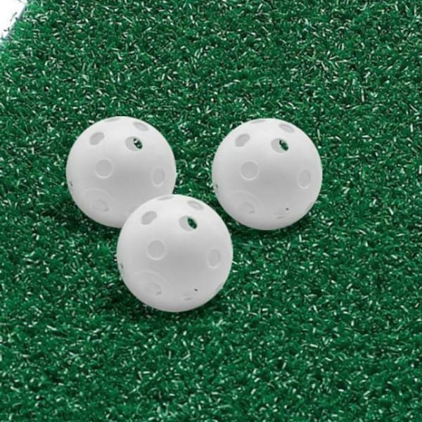 INF Treningsgolfballer med hull 10-pakning Hvit