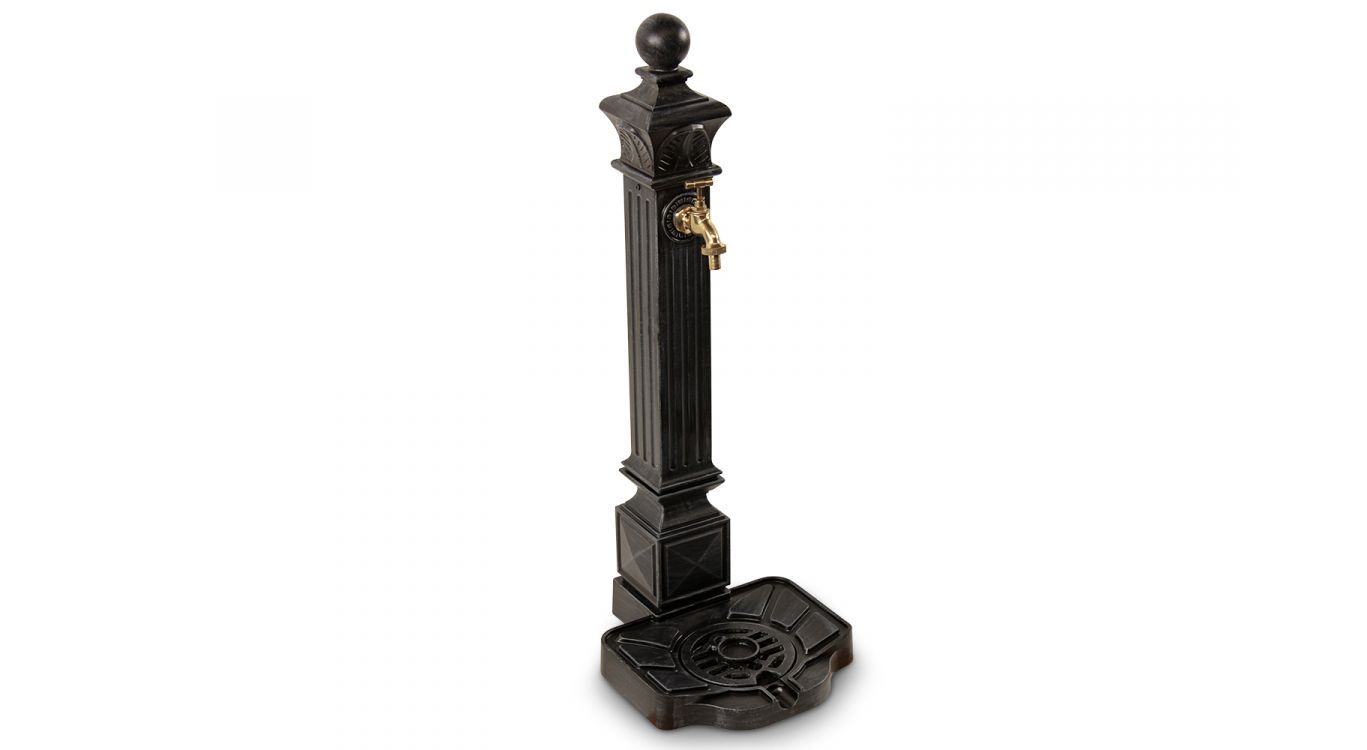 Fontaine de jardin aluminium gris 29x33x81cm
