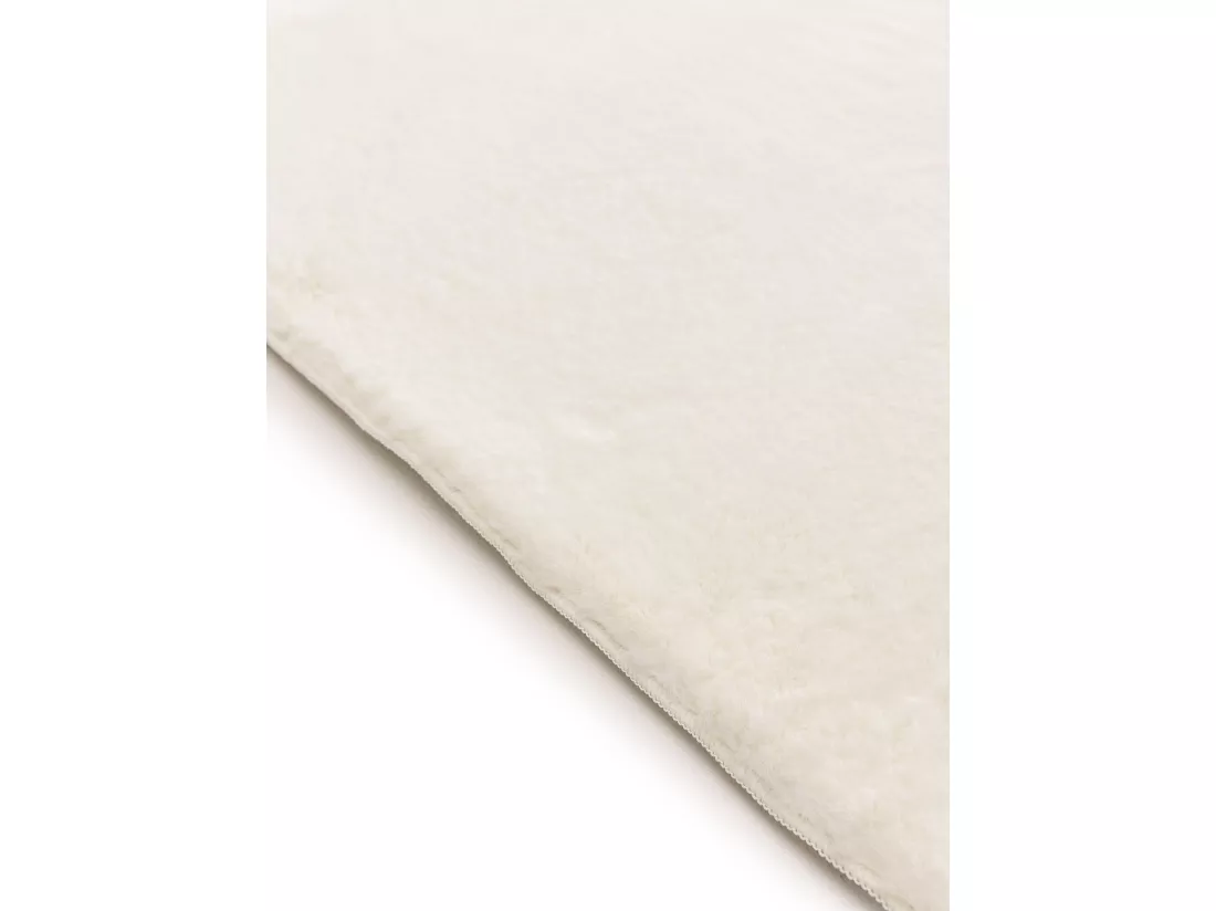 Tapis en fausse fourrure Furry Crème 80x300 cm