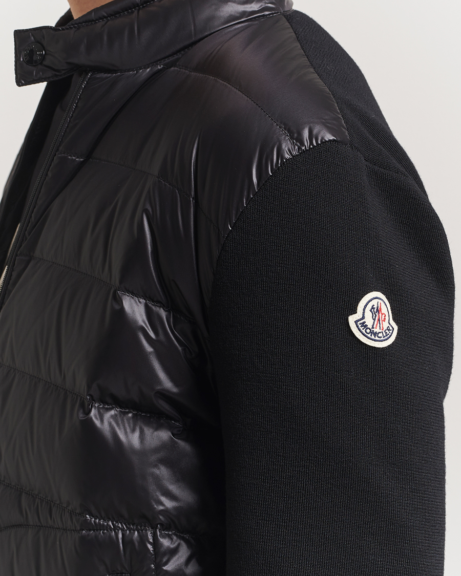 Moncler Hybrid Zip Cardigan Black