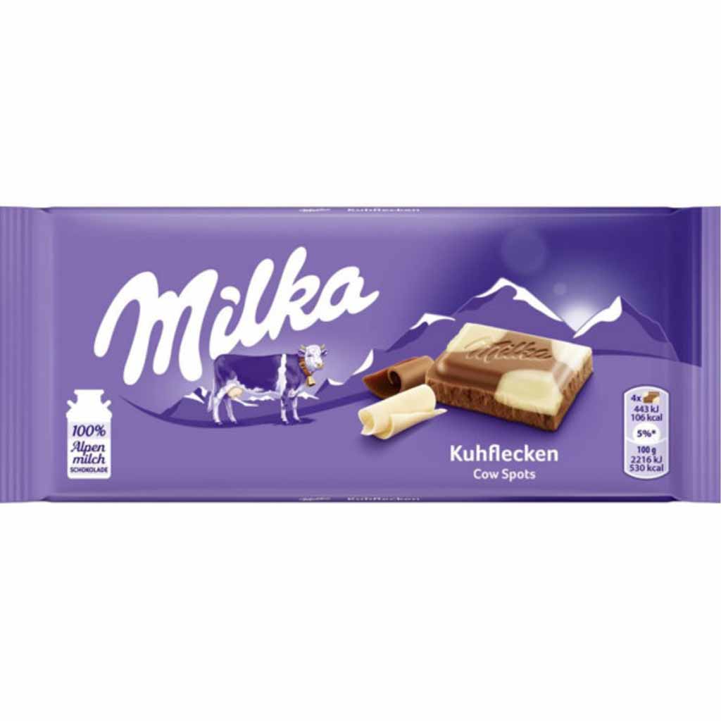 MILKA Tafelschokolade Happy Cows Kuhflecken 100g MHD:26.2.25