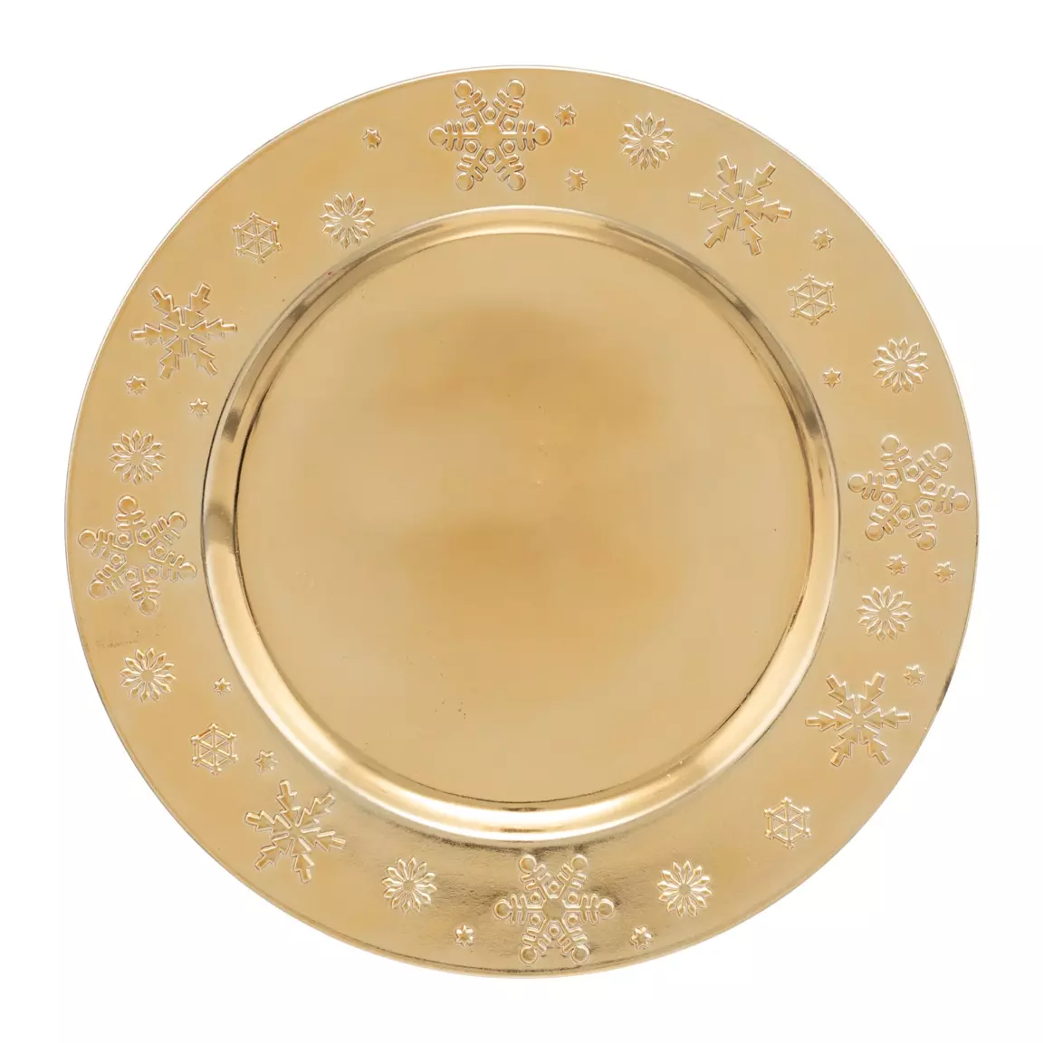 Lot de 12 dessous d'assiette Flocon Or