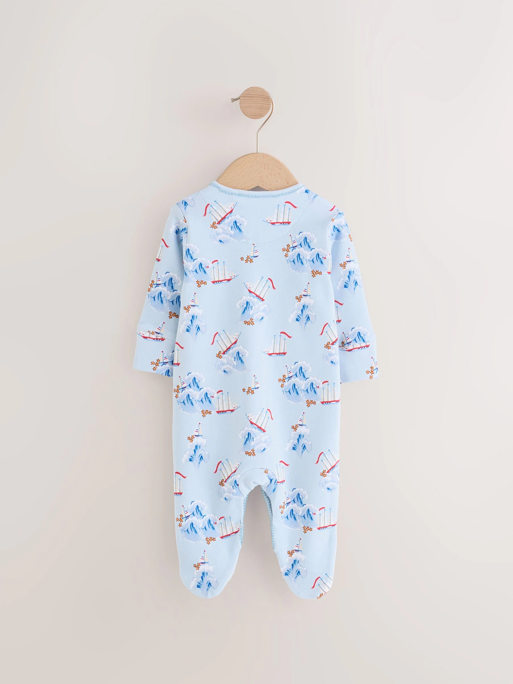 Blauw/wit nautisch - Cath Kidston Baby 100% Katoenen babypyjama 2 Set