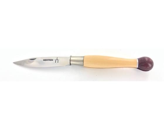 Nontron Virole n° 25 - Boule - Manche en Buis - Amarante Couteaux de Poche par Nontron