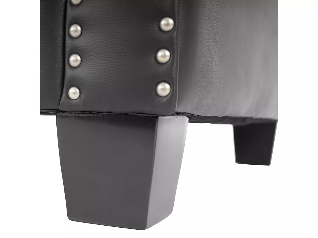 Fauteuil relax Edinburgh Pieds ronds, pieds carrés, noir