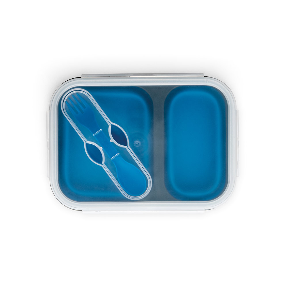 hi!dea 93848 - Lunch Box. Boîte hermétique rétractable en silicone et PP (480 et 760 mL)
