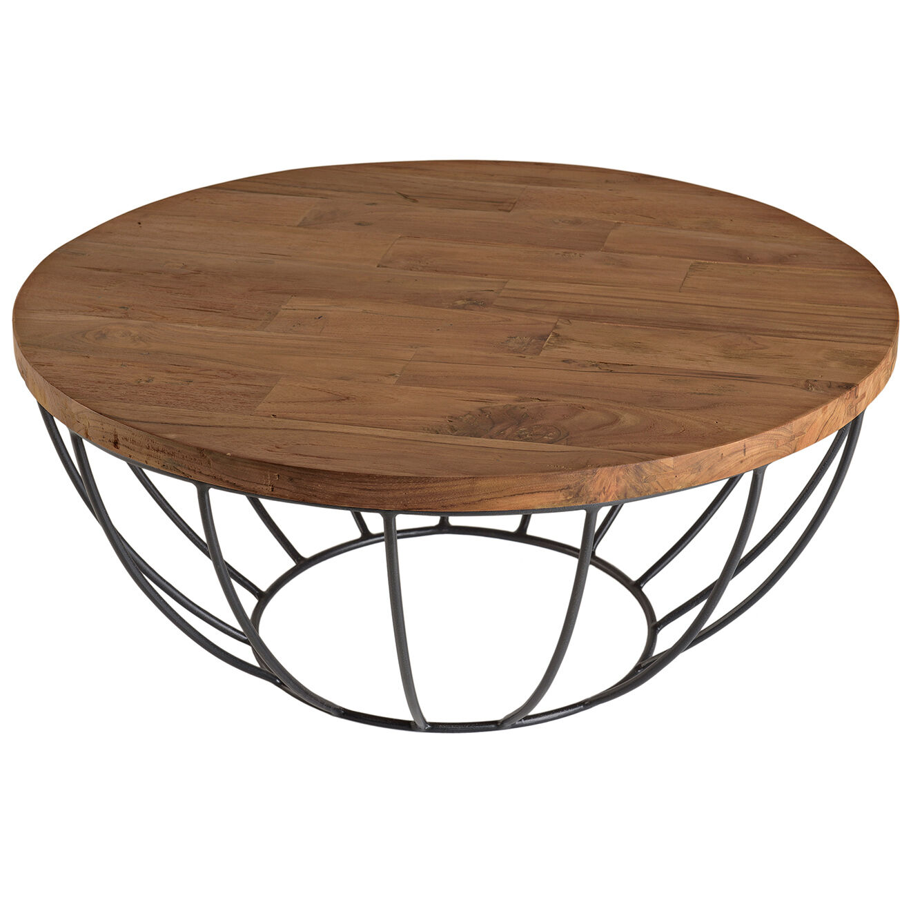 Macabane Table basse Sixtine bois naturel  - D.80xH.35 cm