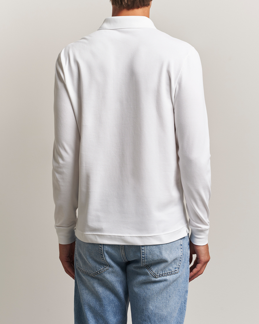 Lacoste Paris Long Sleeve Polo Piké White