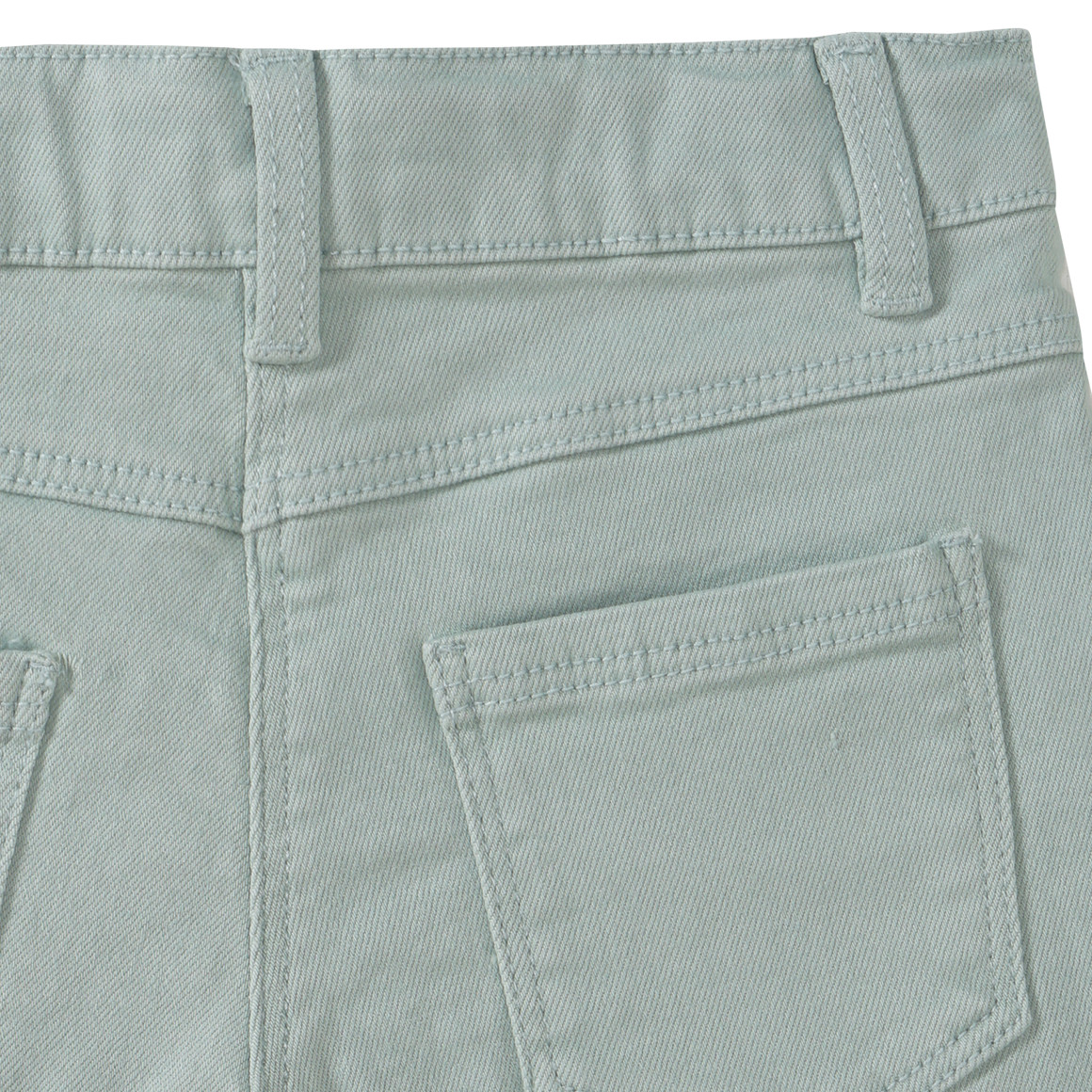 Yigga Mädchen Jeans-Shorts mit Fransen grün