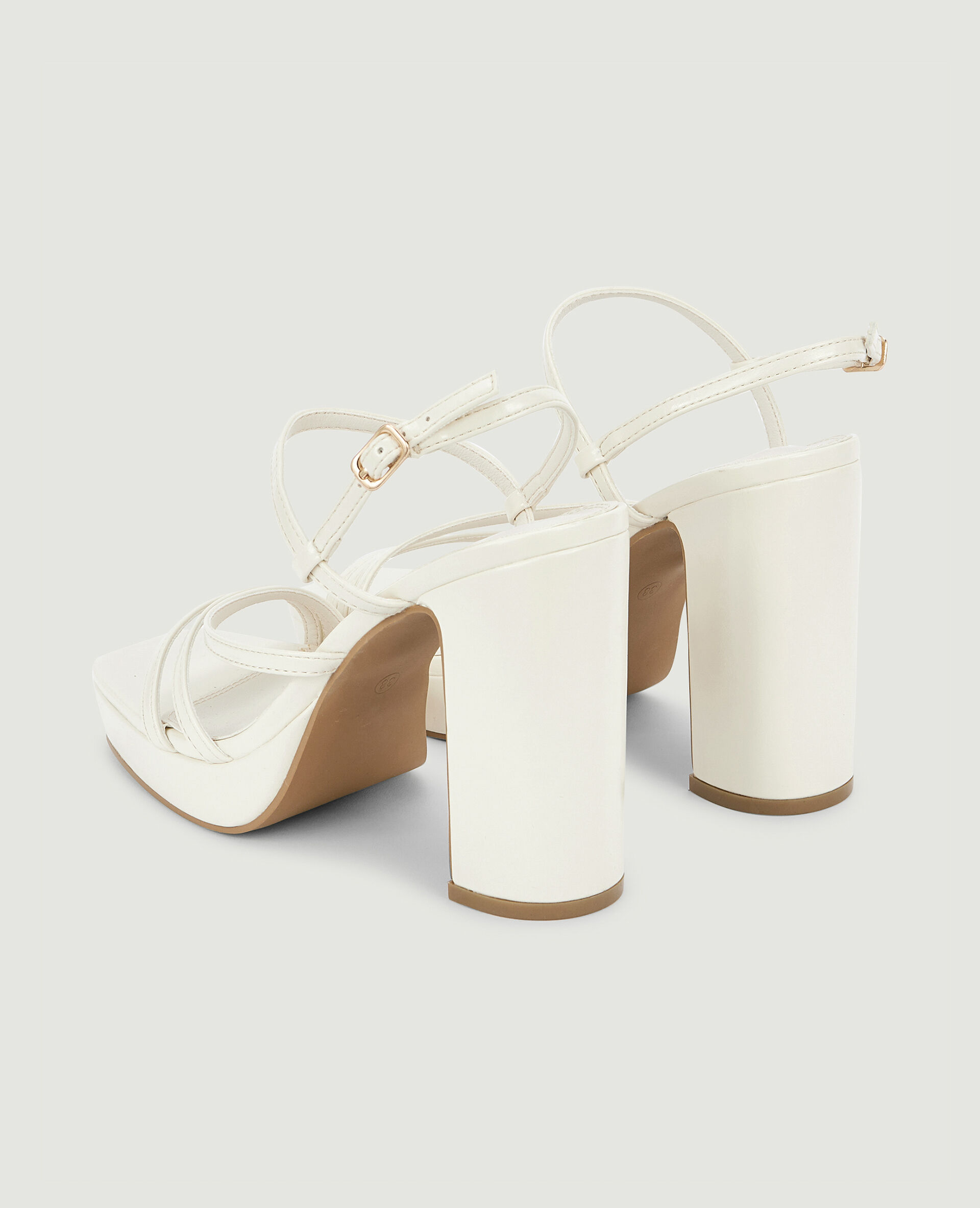 Sandales plateformes avec brides - Beige