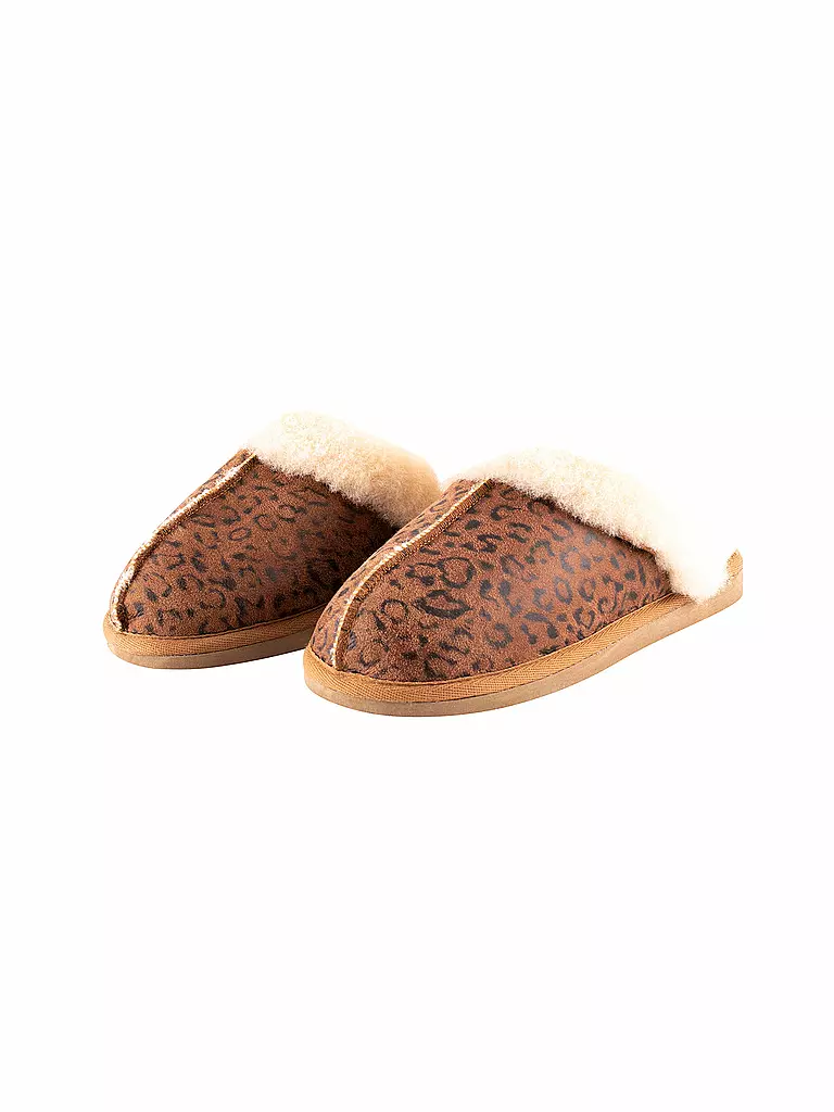 SHEPHERD OF SWEDEN Hausschuhe - Slipper Jessica leo chestnut camel