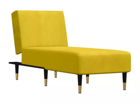 Prolenta Premium - Chaise longue jaune velours