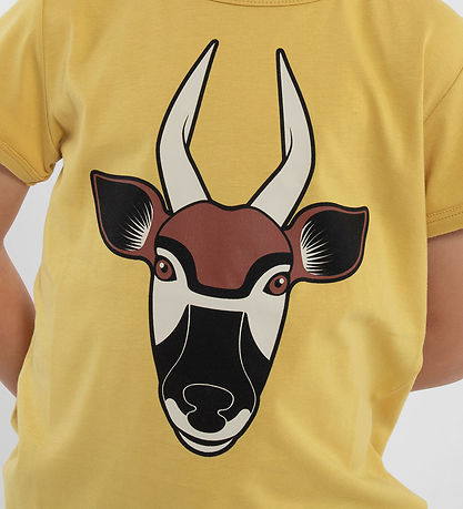 ANIMALS T-Shirt - DyrHide - Verblasst Yellow Bongo Antilope