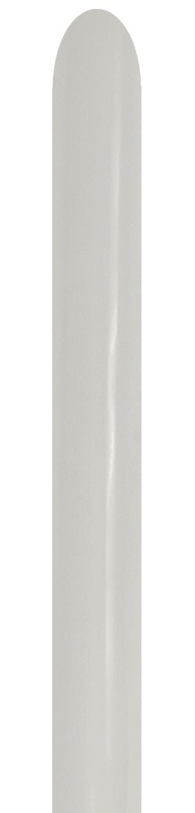 Witte Modellleerballonnen Metallic 1,52m 50st