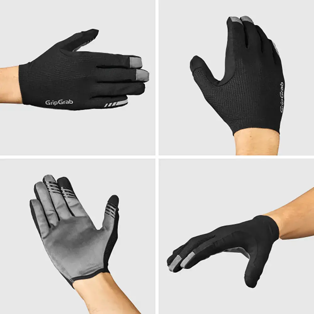 GripGrab PACR InsideGrip MTB Zomer Fietshandschoenen Lange Vingers Zwart