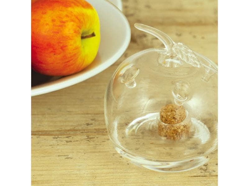 Esschert Design Insektenfalle Apfel ø 9.4 cm Fruchtfliegenfalle aus Glas und Kork