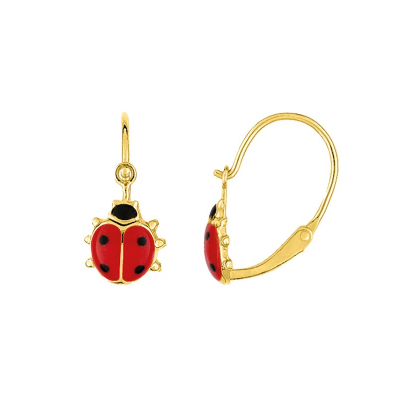 Boucles d'oreilles enfant - Or 18 Carats - Coccinelle