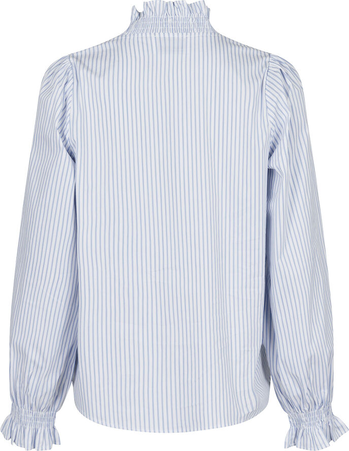 Neo Noir Brielle Stripe Shirt White/light blue