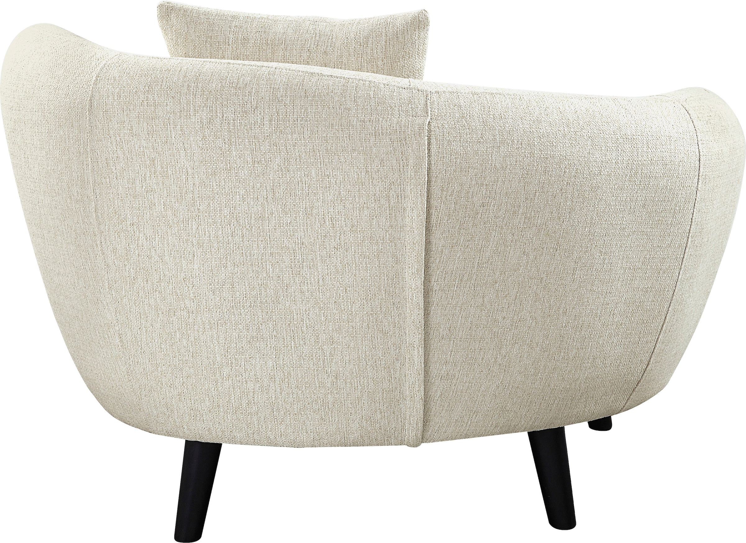 ATLANTIC home collection Loungesessel »Olivia« XXL-Sessel, Nierenform-Sessel mit Zierkissen im Originalbezug