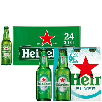 Heineken - Krat en Heineken Silver - 6 x 250ML