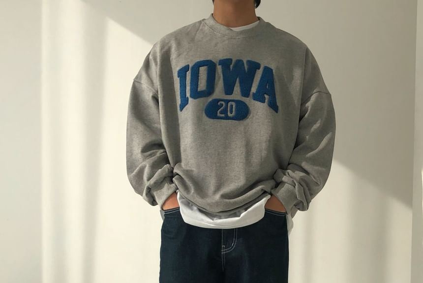 SeoulPop - Sweatshirt met losse pasvorm en letters